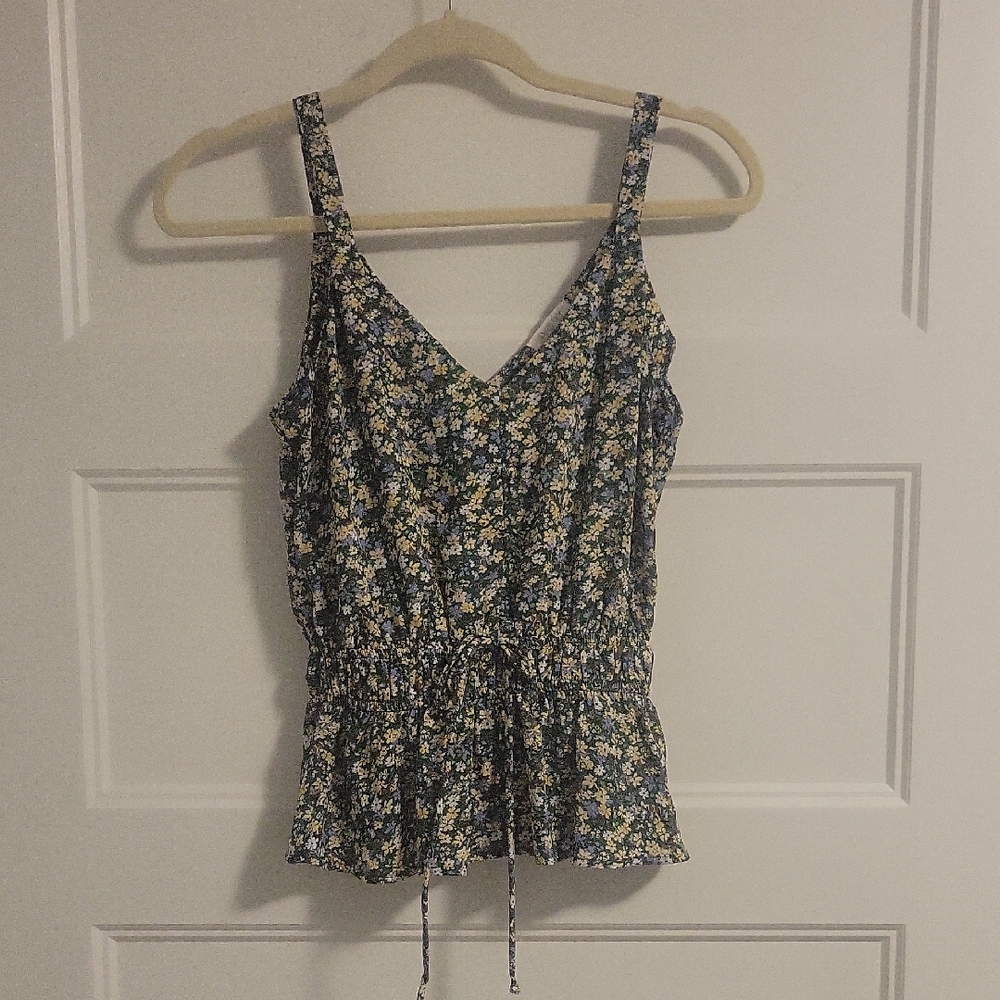 Floral Print Sleeveless Top Size Small